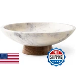 Cork & Mill Marble Decorative Bowl For Home - Handcrafted Natural Stone Wi. Fixed Price $99.79.