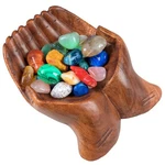 Curawood Carved Hands Offering Bowl - Crystal Holder For Stones, Rock Collect.... Fixed Price $54.27.
