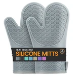 Silicone Oven Mitts, Heat Resistant 2PCS With Soft Cotton Lining, .... Fixed Price $17.78.