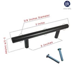 Swiss Kelly Hardware Matte Black Kitchen Cabinet Handles Drawer Pulls. Fixed Price $28.25.