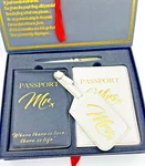 Deluxy Mr. & Mrs. Luggage Tag/passport Holder Set Wedding/shower Travel Gift New. Fixed Price $10.00.