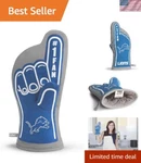 Officially Licensed Detroit Lions Cotton Oven Mitt - 100% & Safety First. Fixed Price $11.50.