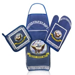 U.s. Navy Flag Kitchen & Bbq Set W/ Apron Oven Mitt Pot Holder New United States. Fixed Price $25.99.
