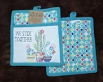 Cactus Potholders Pocket Mitts Kay Dee Garden Pattern Nwt. Fixed Price $12.98.