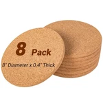 Crchom Cork Trivets Pack, 8" 0.4" ROUND-8PCS,. Fixed Price $28.98.