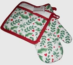 Christmas Ovenmitt & Pot Holder Set 2 Pc. Holly By Celebrate-it. Fixed Price $20.69.