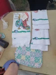Precious Moments Christmas Kitchen Hand Towel Potholder Washcloths 4 Pc Set. Fixed Price $10.00.