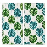 Set Of 2 Paradise Mixed Greens Palm Fronds Kitchen Towels By Kay Dee Designs. Fixed Price $16.97.