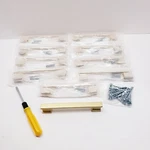 Cionyce 9 Pack 5" Cabinet Handles Brushed Satin Brass Dresser Drawer Pulls. Fixed Price $24.99.