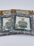 Vtg Easter Bunny Quilted Country Cottage Core Pot Holder Trivets Set Of 2 New!. Fixed Price $24.00.