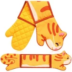 Orange Cat Double Oven Mitts Funny Cute Heat Resistant For Lov.... Fixed Price $21.63.