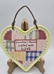 Heart Plaque ( Grandma's House Is Filled With Love ) Quilt Design Cottage Granny. Fixed Price $6.44.