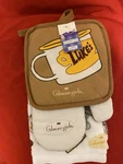 Gilmore Girls Luke Diner Cotton Kitchen Set Oven Mitt Potholder Tea Towel. Fixed Price $34.99.