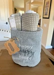 New Mud Home Cotton Towel 3 Piece Set W/ Cloth Bag Happy. Fixed Price $24.81.