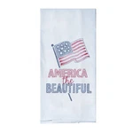 Kay Dee America The Beautiful Embroidered July 4TH Flag Kitchen Towel. Fixed Price $9.99.