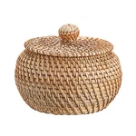Hipiwe Round Rattan Boxes With Lid Hand-woven Wicker Storage Baskets B.... Fixed Price $34.32.