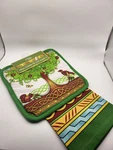 Clara Crafts Celtic Tree Of Life Pot Holder & Tea Towel Set Nwt. Fixed Price $18.00.