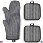 Premium Silicone Oven Mitts & Pot Holders Set Heat Resistant 500 F, Non-slip. Fixed Price $41.15.