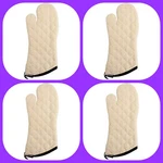 Best Price Lot 4X (2 Pair) San Jamar Temperature Protection Oven Mitt 17". Fixed Price $24.99.