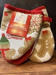 New Martha Stewart Mini Oven Mitts (2) Red Gingerbread Cookie Treats 100% Cotton. Fixed Price $14.99.