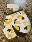 Kitchenaid Set Of Two Mini Mitts Lemon Design New With Tags. Fixed Price $18.00.