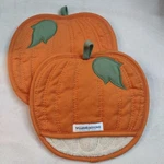 Williams-sonoma Pumpkin Oven Mitt Potholder Fall Thanksgiving Halloween Hotpads. Fixed Price $49.99.