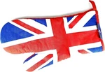 Gauntletoven - Union Jack, Single Glove With Print. Fixed Price $14.00.