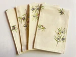 4 New Amelie Michel Olive Branches Tuscan Country Napkins 100% Cotton Portugal. Fixed Price $21.99.