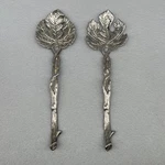 Godinger Silver Plated Salad Serving Set Fork Spoon Leaf Branch Design. Fixed Price $21.84.