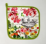 Michel Design Works Cotton Kitchen Potholder In The Garden Flowers, Birds. Fixed Price $9.99.