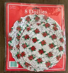 16 Vintage Christmas Paper Doilies Amscan Holly Berry 7 To 9. Fixed Price $11.99.