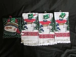 New Trim Home 4 Pc Christmas Hand Dish Towel & Pot Holder Kitchen Set Snowman. Fixed Price $19.99.