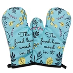 Gosjinnk 2 Pcs Funny Oven Mitts Food Has Weed Heat Resistant Blue. Fixed Price $25.40.