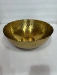 Co. 5 Luxurious Round Hammered Aluminum Decorative Bowl, Gold Finish. Fixed Price $49.00.