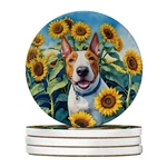 Carolines Treasures DAC6070RCS4 X In. English Bull Terrier Sunflowers .... Fixed Price $35.71.