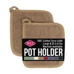 Ritz Terry Potholder & Hot Pad: Unparalleled Heat 2-PACK, Mocha Brown. Fixed Price $20.39.