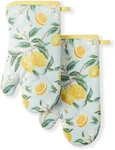 Martha Stewart Lemon Whimsy Oven Mitt 2-PACK Set, Yellow, 7"X13". Fixed Price $17.70.