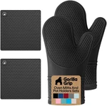 Bpa-free Silicone Oven Mitts Set Of 4, Heat Resistant, Thick Cotton Lining Grip!. Fixed Price $38.99.