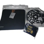 2 Silicone Trivet Mat Pot Holder Hot Pads + 1 Coozie "adult Sippy Cup" Lot Of 3. Fixed Price $29.99.