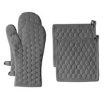 Fabstyles Fouta Cotton Oven Mitt And Pot Holder Set Of 4 - 7X12 , 8X8. Fixed Price $35.99.