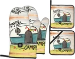 Happy Cper Oven Mitts And Pot Holders Sets Of 4, Resistant Hot Pads With. Fixed Price $36.39.