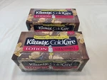 2 Vintage 1996 Kleenex Coldcare With Lotion Tissues Floral Aloe Vitamin. Fixed Price $25.00.