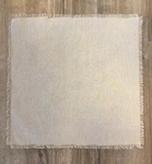 New Primitive Farmhouse Cream Flax Tobacco Cloth Square Table Mat Doily 15". Fixed Price $7.95.