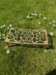 Antique Victorian Ornate Decorated Brass Trivet, Pot Stand, Kettle Fireplace Tea. Fixed Price $51.13.