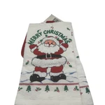 Christmas Santa Kitchen Towel & Pot Holder Set Cotton Holly Print Red White. Fixed Price $13.99.
