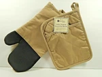 Lot Of 2 Kitchen Trends Piece Neoprene Oven Mitt & Potholder Set Beige. Fixed Price $12.99.