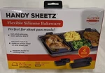Handy Sheetz Flexible Silicone Bakeware Non-stick Oven Safe To 450. Fixed Price $19.99.