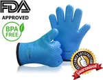 Silicone Heat Resistant Lined Cooking Gloves Camping Pot Holder Bbq Kitchen. Fixed Price $12.95.