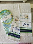 Fiesta Floral Kitchen Towels Oven Mitt & Pot Holder 5 Piece Set Nwt. Fixed Price $42.99.
