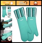 Heat Resistant Silicone Oven Mitts - Extra Long Kitchen Gloves For Baking, Bbq,. Fixed Price $50.99.